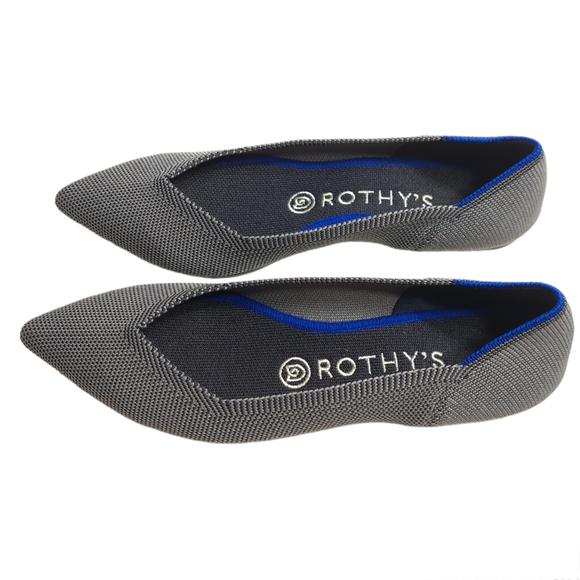 Rothy's Women's The Point Grey Birdseye Knit Fabric Ballet‎ Slip On Flats 7 - Picture 4 of 16